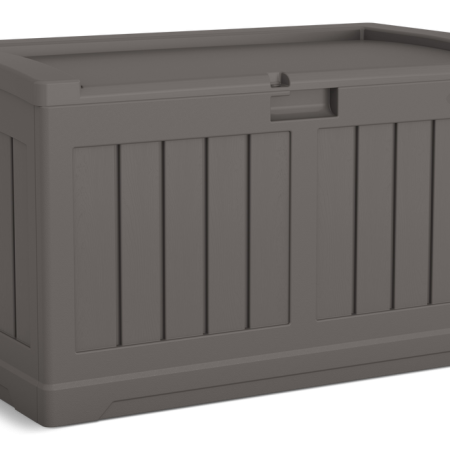 Suncast Resin Outdoor Storage Deck Box, Medium, Brown, 50-Gal