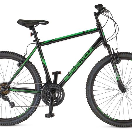 Supercycle Comp Hardtail Mountain Bike,  26-in, Black/Green