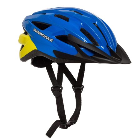 Supercycle Pursuit Bike Helmet, Youth, Blue/Yellow