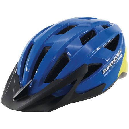 Supercycle Pursuit Bike Helmet, Youth, Blue/Yellow