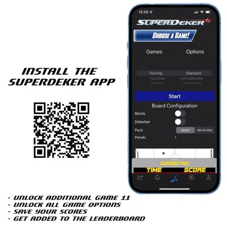 SuperDeker PRO Advanced Hockey Training System, 2-Panel with App