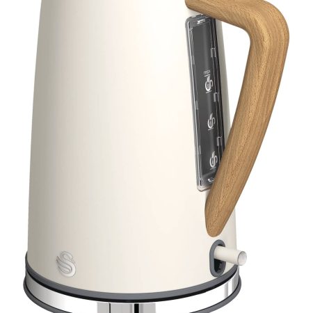 Swan Nordic Cordless Electric Kettle w/ Auto Shut Off, Stainless Steel, 1.7L