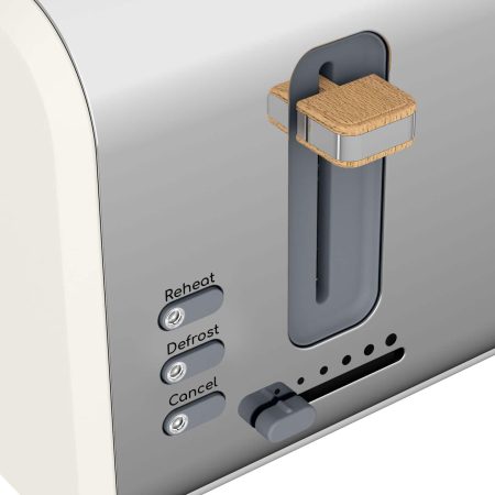 Swan Nordic Toaster w/ 6 Settings, Stainless Steel w/Rubber Finish, 2-Slices