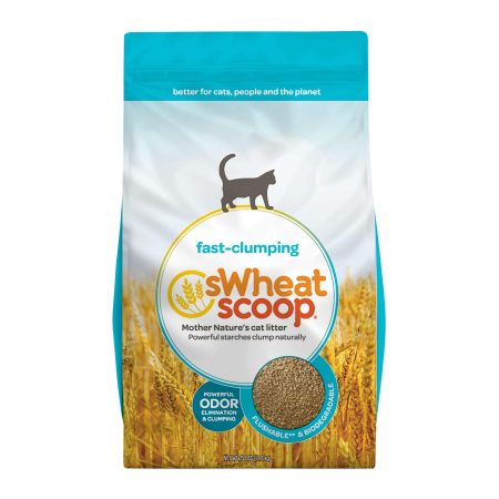 sWheat Scoop Wheat-Based Natural Fast Clumping Cat Litter, 11.3-kg