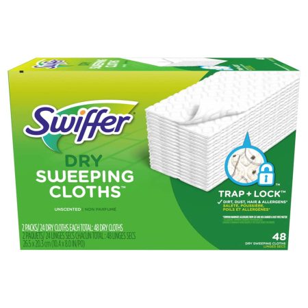 Swiffer Dry Sweeping Cloths, Unscented, 48-pk