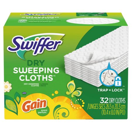 Swiffer Dry Sweeping Cloths, Gain Scent, 32-pk