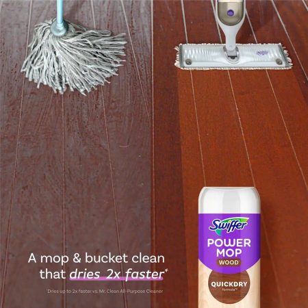 Swiffer PowerMop Wood Mopping Pad Refill, 5-pk