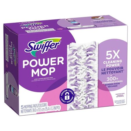 Swiffer PowerMop Mopping Pad Refill, 5-pk