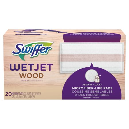 Swiffer WetJet Wood Spray Mop Refill Mopping Pads, 20 count