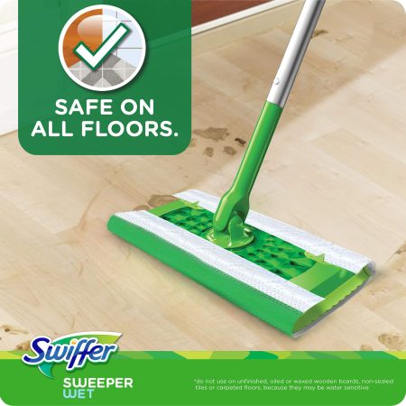 Swiffer Sweeper Wet Mopping Cloth Refills with Febreze Freshness, Lavender Scent, 24 count