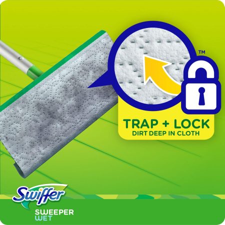 Swiffer Sweeper Wet Mopping Cloth Refills with Febreze Freshness, Lavender Scent, 24 count