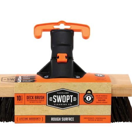 Swopt Premium Rough-Surface Heavy-Duty Push Broom Head Deck Brush, 10-in