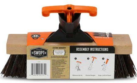 Swopt Premium Rough-Surface Heavy-Duty Push Broom Head Deck Brush, 10-in