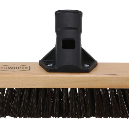 Swopt Premium Rough-Surface Heavy-Duty Push Broom Head Deck Brush, 10-in