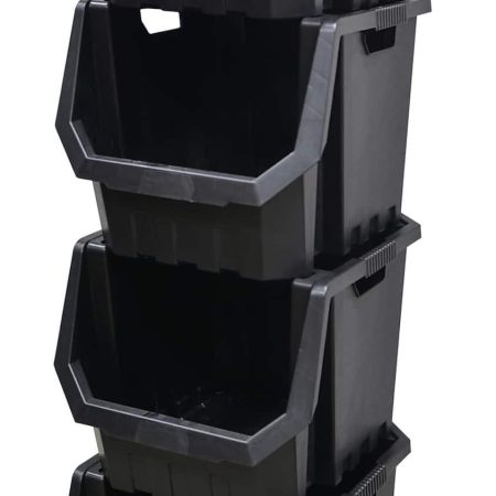 Tactix Wall Mountable Multi-Purpose Stacking Bin, 60-L