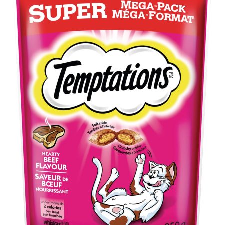 Whiskas TemPtations Hearty Beef Flavour Classic Cat Treats, 350-g