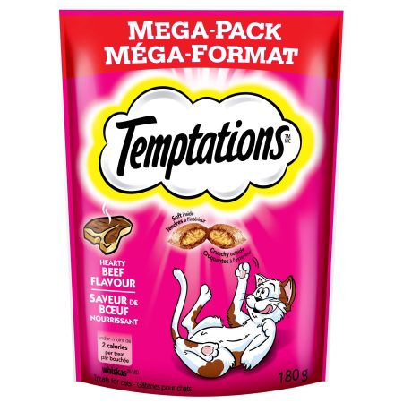 Whiskas Temptations Assorted Flavour Mega Pack Classic Cat Treats, 180 g