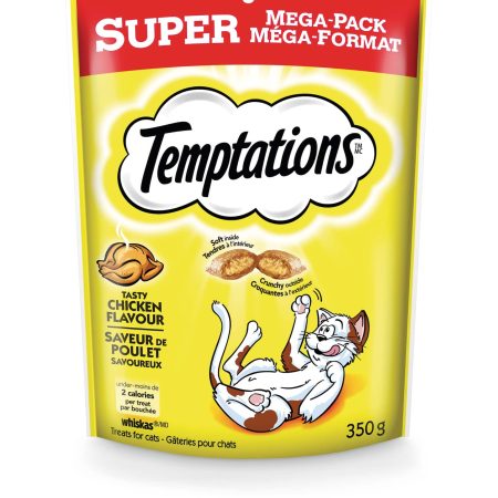 Whiskas TemPtations Tasty Chicken Flavour SuPer Mega Pack Classic Cat Treats, 350-g