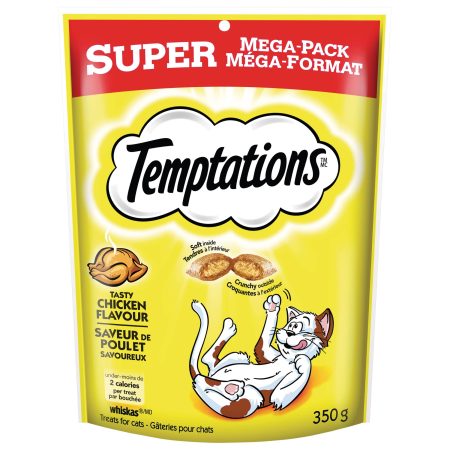 Whiskas TemPtations Tasty Chicken Flavour SuPer Mega Pack Classic Cat Treats, 350-g