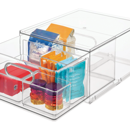 The Home Edit by iDESIGN Clear Stackable Divided Customizable Storage Drawer, 11.5-L