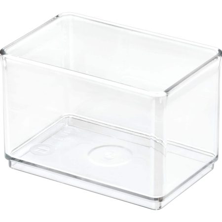 The Home Edit by iDESIGN Clear Stackable Large Shallow Organizing Storage Bin, 1.75-L