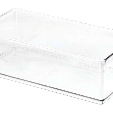 The Home Edit by iDESIGN Clear Stackable Short Shallow Organizing Storage Bin, 0.5-L