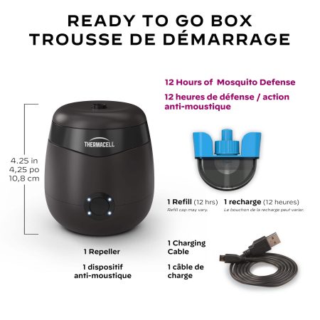 Thermacell Mosquito Repellent, Rechargeable E-Series E55, Charcoal