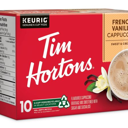 Keurig 10-pk Tim Hortons French Vanilla Cappuccino Sweet & Creamy K-Cup® Pods, 148-g