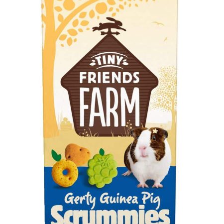 Tiny Friends Farm Gerty Guinea Pig Scrummies, Small Animal Treats with Apple, Strawberry, Apricot & Banana, 120-g