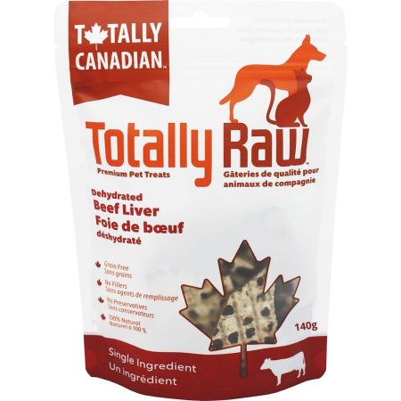 Totally Raw Dehydrated Beef Liver Dog and Cat Treats