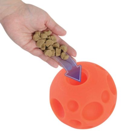 Omega Paw Tricky Treat Ball Dog Toy, Large, Orange