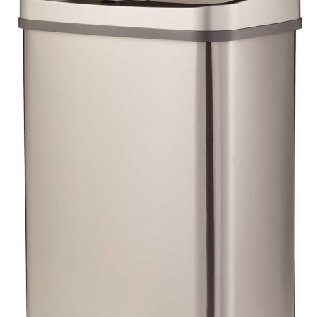 type A Wide Auto Garbage Bin/Can, Stainless Steel Motion Sensor Lid, 50-L