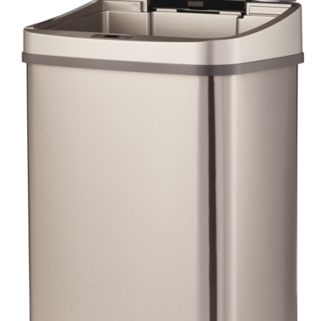 type A Wide Auto Garbage Bin/Can, Stainless Steel Motion Sensor Lid, 50-L