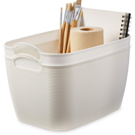 Type A Flexible Storage Bins, White, 13.6-L, 2-pk