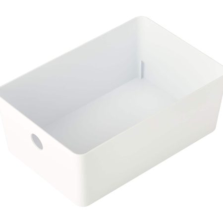 Type A Flexible Storage Bin with Lid, White, 3.8-L