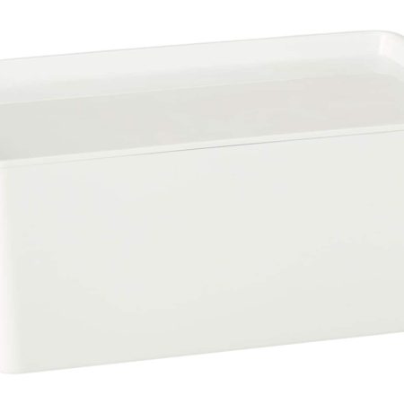 Type A Flexible Storage Bin with Lid, White, 3.8-L