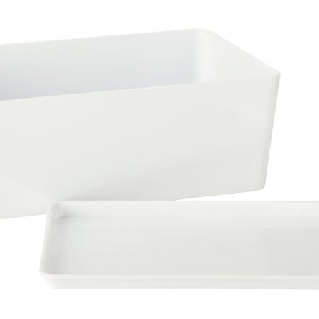 Type A Flexible Storage Bin with Lid, White, 3.8-L