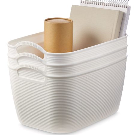 Type A Flexible Storage Bins, White, 7.8-L, 3-pk