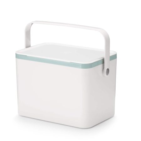 type A Plastic Rectangular Compost Bin, White, 4-L