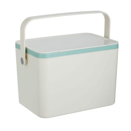 type A Plastic Rectangular Compost Bin, White, 4-L