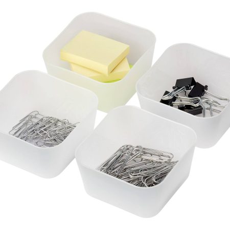 Type A Small Square Drawer Organizer Bins, 4-pk