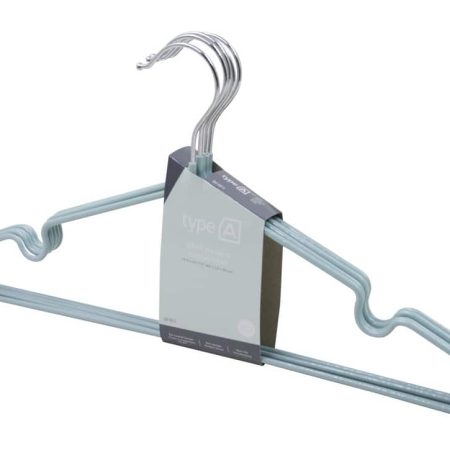 type A Stay Non-Slip Hangers, 5-pk, Assorted Colours