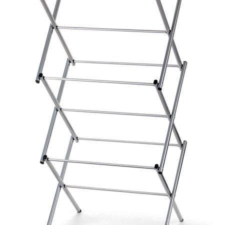 type A Accordion Drying Rack, 20.9 x 14.5 x 40.9-in, Silver