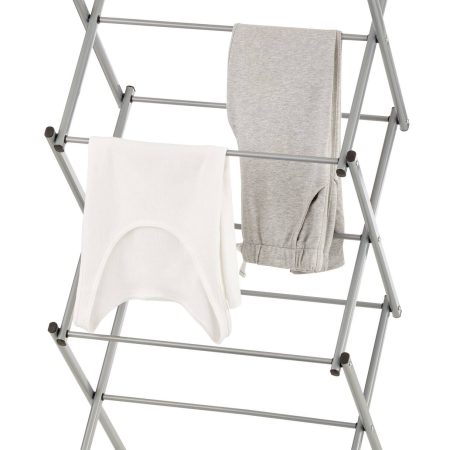 type A Accordion Drying Rack, 20.9 x 14.5 x 40.9-in, Silver