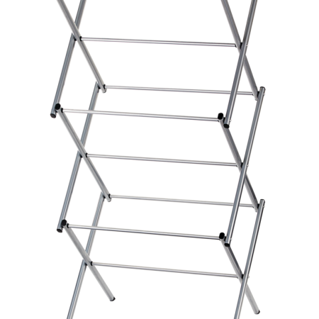 type A Accordion Drying Rack, 20.9 x 14.5 x 40.9-in, Silver