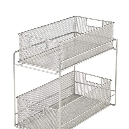 Type A Alpha Under-Sink Metal Storage Organizer Rack/Stand with Pull-Out Basket Drawers