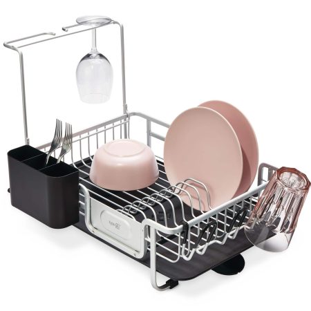 type A Forte Aluminum Dish Rack with 360 Swivel Tray