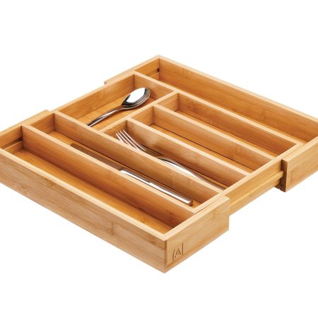 Type A Bamboo Expandable Kitchen Utensil Drawer/Cutlery Organizer Tray