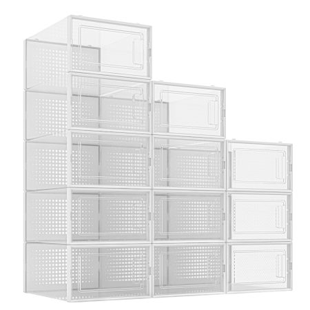 type A Clear Modular Shoe Box and Storage, 2-pk