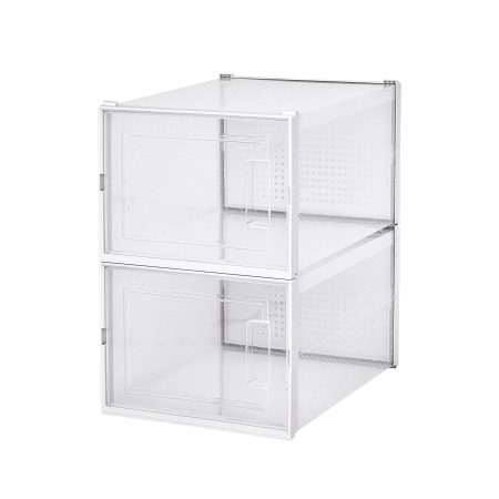 type A Clear Modular Shoe Box and Storage, 2-pk